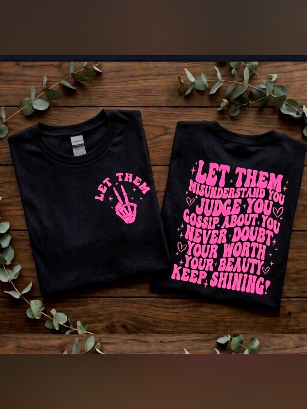 Motivation shirt Let Them popular wavy lettering Mental Health Matters Pink
